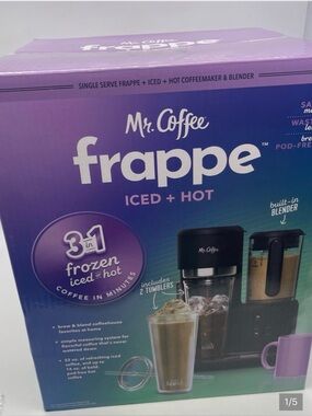 Frappe Iced + Hot 3-in-1 Frappe Maker - Black